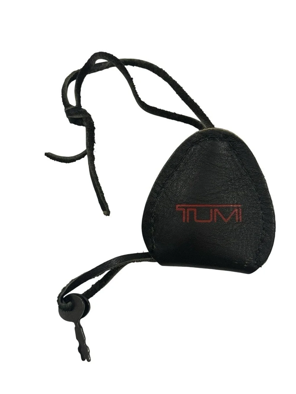 TUMI Luggage Tag + Lock Set Travel Accessories Black Leather Keys